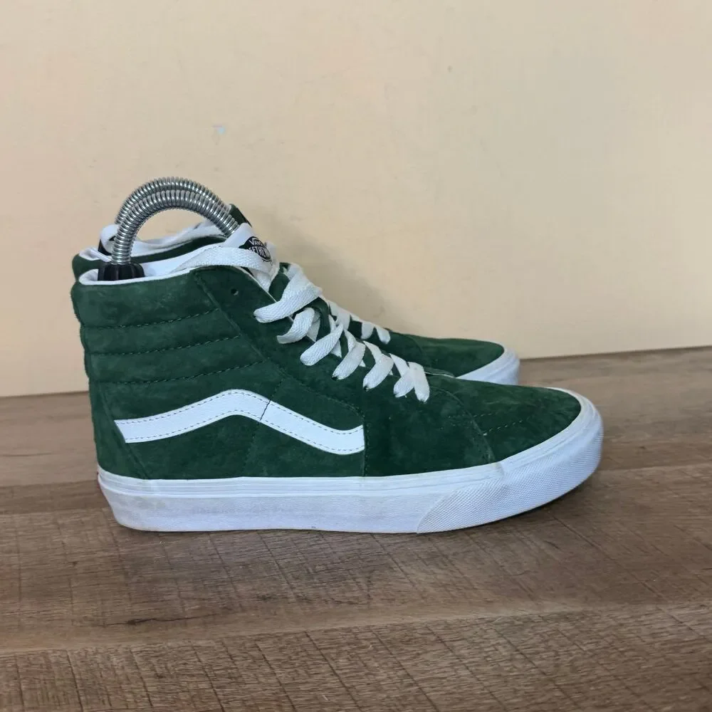 Vans Sk8-Hi Pig Suede Douglas Fir Green heiq women’s size 8 shoes